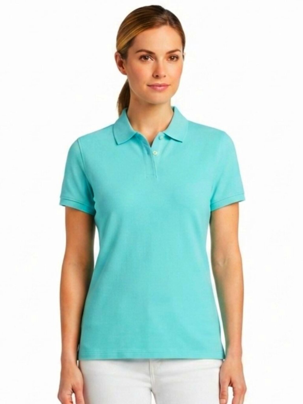L.L. Bean Waffle Weave Relaxed Fit Polo Shirt- Sz. Med